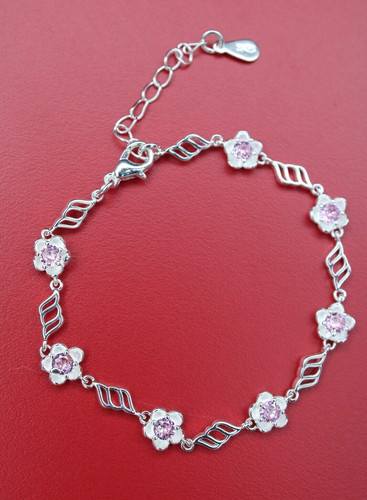 Bracciale fiori zirconi