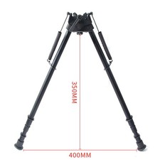 Bipiede Fucile 16-27" Perno Molla Rotante Ritorno Gambe Regolabili per Pistola Caccia