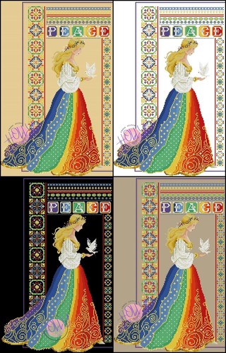 New cross stitch pattern lady - new,