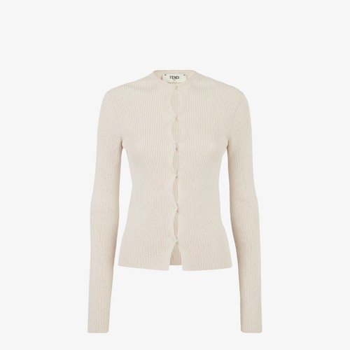 Cardigan cotone beige fendi - cotone,