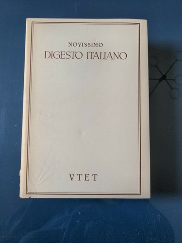 Novissimo digesto italiano - digesto,
