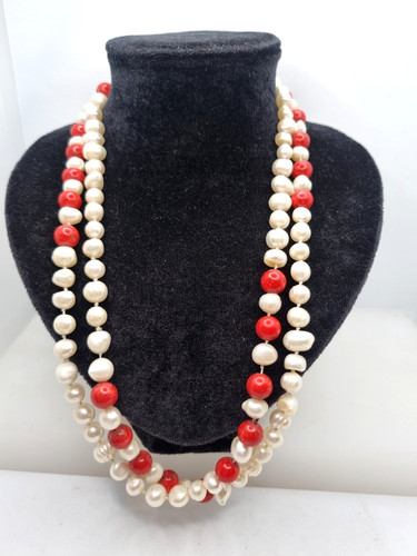 Collana perle coltivate e - collana,