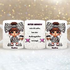 Tazza frase divertente assassino commesso con nome personalizzabile, detti sfacciati