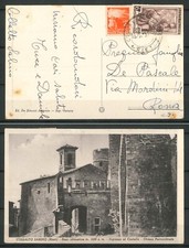 COLLALTO SABINO - Panoramica ingresso castello CARTOLINA D'EPOCA VIAGGIATA