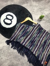 Poncho maglia sciarpa lana