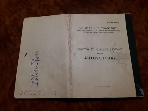 Libretto carta circolazione - libretto,