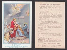 San Giuseppe protettore degli agonizzanti –Pompei– Bartolo Longo - Santino I054
