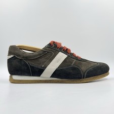 Geox scarpe da ginnastica uomo grigio e cachi scamosciate taglia UK 9
