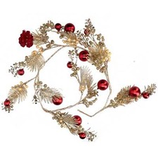 Festone plastica sfere rosso