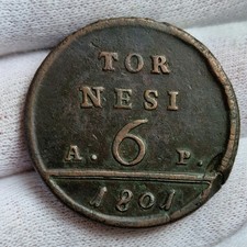 6  TORNESI  1801  FERDINANDO IV NAPOLI