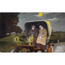 Cartolina d'epoca coppia