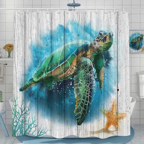 Tenda doccia tartarughe - tenda, 3d