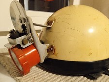 Casco Speleologia Anni 70 Romer Helm Inluminazione Petz