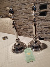 2 Candelabr  in argento silver plated candeliere portacandela monofiam Chinelli