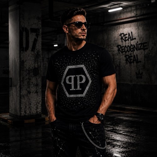 Philipp plein black - black, t-shirt