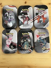 Pokemon Mini Tin Luce Nera e Fuoco Bianco ITALIANO Vuote Con Adesivo