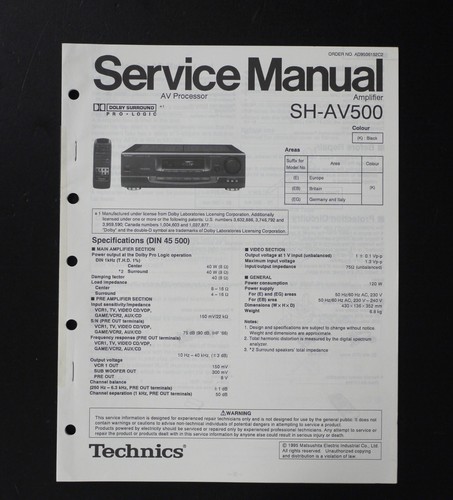 Originale technics av500 - technics, sh-av500