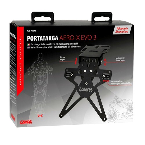 Portatarga moto regolabile - portatarga, in