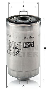 824 mann filter filtro - wk, 824/3