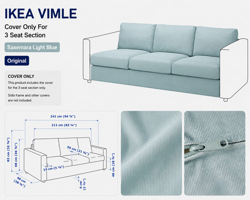 Copertura ikea vimle solo per - vimle,
