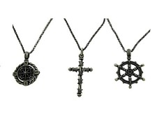 Ciondolo e Catenina di Argento in 925 Catena da Uomo Collana Donna con Pendente