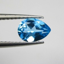 topazio azzurro naturale sciolto a goccia sfuso 0.86 ct ottima purezza