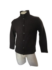 KOAN-Venezia Maglione da uomo Maglia Pesante Lana Merinos Cardigan Grigio Size S