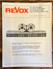 Brochure Revox A77 A76 A78 3pg