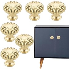 Pomelli antichi per armadietto zucca in ottone 6 pezzi manici monoforo lega di z