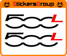 ADESIVI COPPIA LOGO FIAT 500L