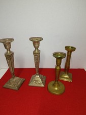 Stock Lotto 4 Candeliere Antico In Ottone Bugia Candelabro Ottone Porta Candela 