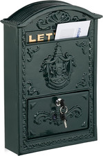 Cassetta Posta, Design Antico, Porta Lettere A4, Casella Postale in Ferro E Allu