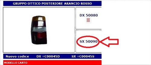 Fanale post arancio rosso - fanale, post.