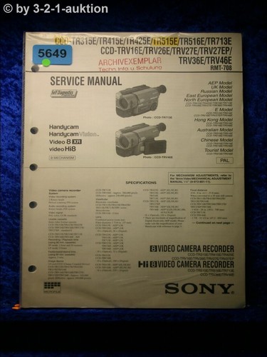 Sony service manual ccd tr515e - service,