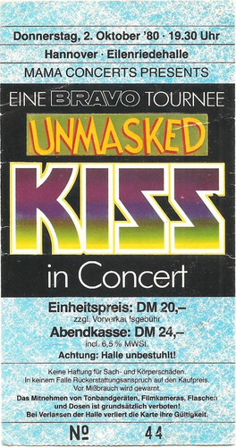 Kiss unmasked tour 1980 - kiss,