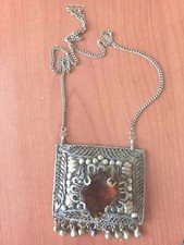 COLLANA , Pezzo Unico , Filigrana,  Argento E Pietra . Gioiello Etnico 
