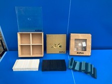 KAPLA COLORE 129 PIASTRELLE IN LEGNO NERO BIANCO BLU + LIBRO BE