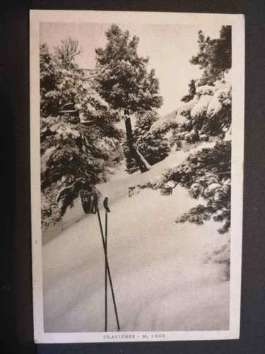 Cartolina clavieres neve - clavieres,