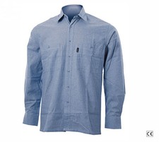 Camicia da lavoro celeste 100%