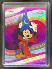 2025 Topps Chrome Disney Apprendista Stregone Topolino Rosa Rifrattore #161/250