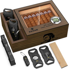 Umidificatore per Sigari Con 2 Scatole Laterali per Accessori per Sigari, Con Pa