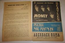 Spartito musicale Aberbach Roma BEATLES MONEY PLEASE MR. POSTMAN