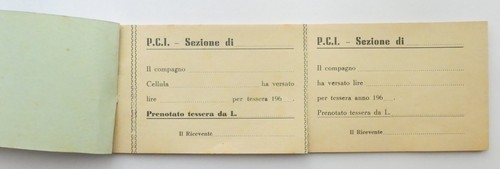 Libretto blocchetto tagliandi