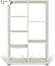 Libreria in legno Bianco nordico e Rovere Scaffale Mobiletto con ripiani Svuotat