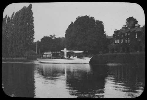 Magic lantern slide steam boat - magic,