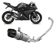 Impianto Di Scarico Completo Storm GP INOX coppa carb YAMAHA YZF R125 2014 2018