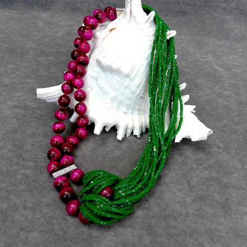 Collana donna 2 file - collana, 20"