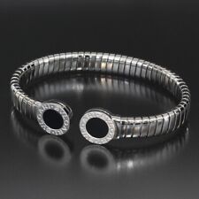 Bracciale Tubogas BVLGARI Onice 25,2g Acciaio Inox BVLGARI Come Nuovo Scatola E1645