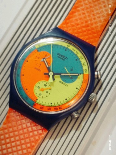 Swatch chrono 1990 signal flag - chrono,