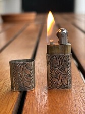 Accendino Argento Massiccio 925 Antico Funzionante